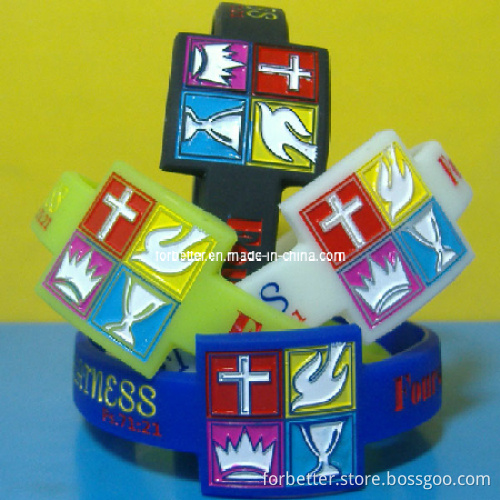 Silicone Wristband for Complex Logo (NOG-SW)
